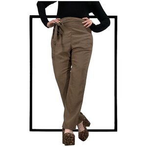 4SI3NNA / Tan Relaxed Dress Pants / Medium / Preppy Boho Business Casual Office